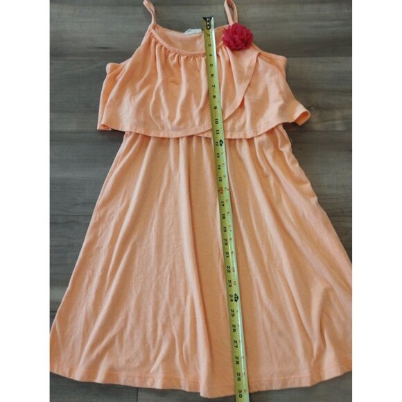 Crazy 8 Spaghetti Strap Orange dress with flower accent XL (14) - Picture 5 of 7
